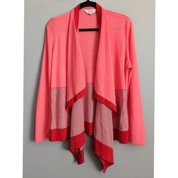 Misook Sweaters - Exclusively Misook Striped Draped Cardifan